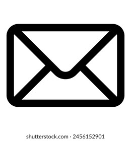 Email envelope icon isolated on white background