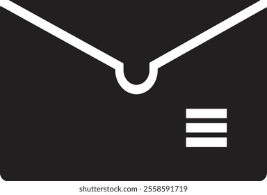 Email envelope icon with marker new message isolated on transparent background. Render email notification heart missed with letters, check mark, paper plane and magnifying glass.