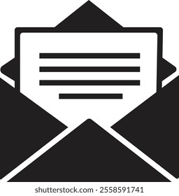 Email envelope icon with marker new message isolated on transparent background. Render email notification heart missed with letters, check mark, paper plane and magnifying glass.