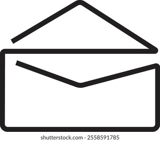 Email envelope icon with marker new message isolated on transparent background. Render email notification heart missed with letters, check mark, paper plane and magnifying glass.