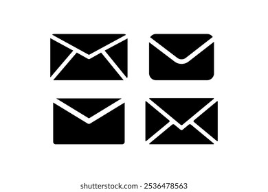 Ícone de envelope de email com selo de notificação para comunicação digital , ícone de email definido. Ícone de email definido. ícone de email vetor. Ilustração de Envelope de Email