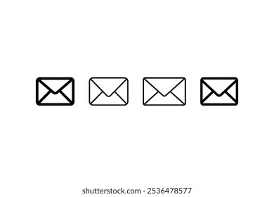 Ícone de envelope de email com selo de notificação para comunicação digital , ícone de email definido. Ícone de email definido. ícone de email vetor. Ilustração de Envelope de Email