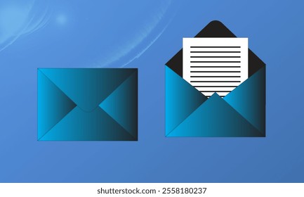 Email Envelope Icon with Notification Badge for Digital Communication