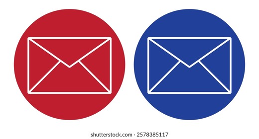 Email Envelope Icon with Notification Badge for Digital Communication , email icon set. Mail icon set. email icon vector. E-mail Envelope illustration