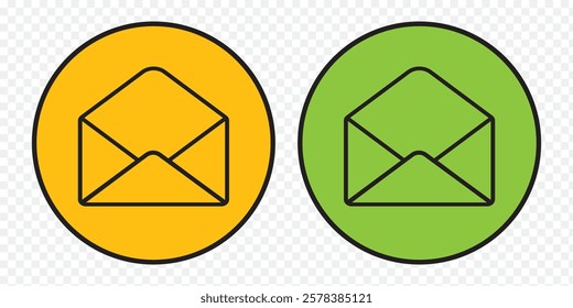 Email Envelope Icon with Notification Badge for Digital Communication , email icon set. Mail icon set. email icon vector. E-mail Envelope illustration