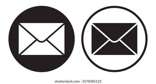 Email Envelope Icon with Notification Badge for Digital Communication , email icon set. Mail icon set. email icon vector. E-mail Envelope illustration