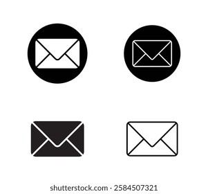 Email Envelope Icon with Notification Badge for Digital Communication ,