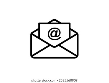 Email Envelope Icon with Notification Badge for Digital Communication , email icon set. Mail icon set. email icon vector. E-mail Envelope illustration