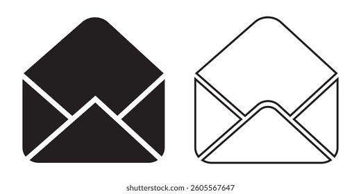 Email Envelope Icon with Notification Badge for Digital Communication , email icon set. Mail icon set. email icon vector. E-mail Envelope illustration. EPS 10.