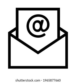 email envelope icon on white background