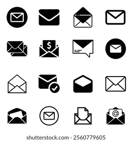 Email Envelope Icon Pack Vector