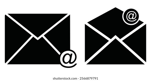 Email envelope icon set. email icon. mail icon eps 10.