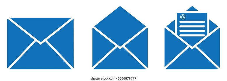 Email envelope icon set. email icon. mail icon eps 10.