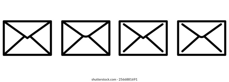 Email Envelope Icon set. mail icon set for web design eps 10.