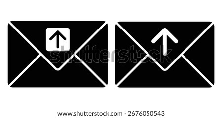 Email Envelope Icon set. mail icon, email icon vector. E-mail icon. Envelope illustration.