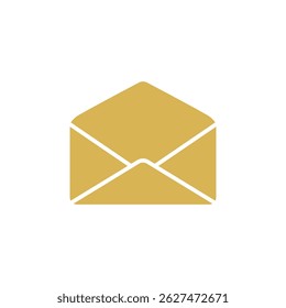 Email envelope icon, simple flat style, symbol vector illustration sign logo template pictogram, for ui or ux isolated on white for mobile app, editable