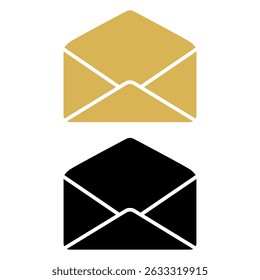 Email envelope icon, simple flat style, symbol vector illustration sign logo template pictogram, for ui or ux isolated on white for mobile app, editable