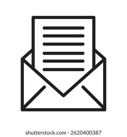 Email Envelope Icon simple model. email notification. with letter inside