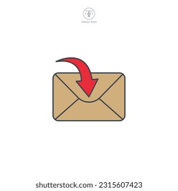 Email or Envelope icon. A straightforward and recognizable vector illustration of an email or envelope, representing correspondence, messages, and communication.
