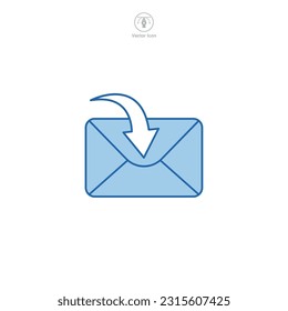Icono de correo electrónico o sobre. Una ilustración vectorial sencilla y reconocible de un correo electrónico o sobre, que representa correspondencia, mensajes y comunicación.