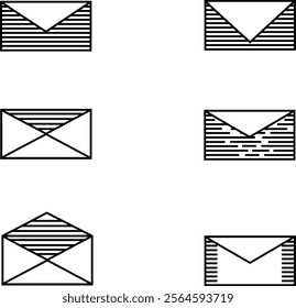 Email Envelope Icon with stripe for Digital Communication