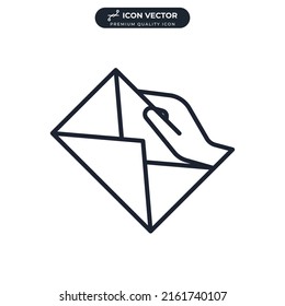 Email envelope icon symbol template for graphic and web design collection logo vector illustration