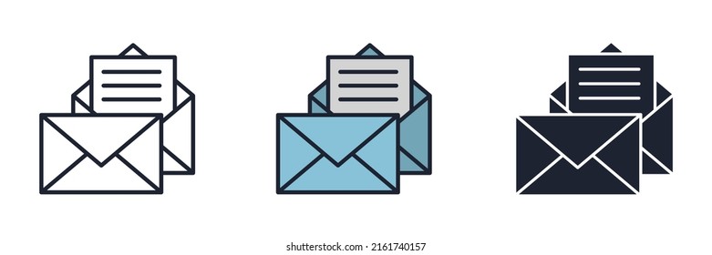 Email envelope icon symbol template for graphic and web design collection logo vector illustration