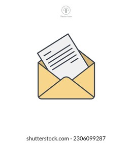 Plantilla de símbolo de icono de sobre de correo electrónico para ilustración vectorial de colección de diseño gráfico y web