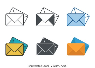 Email envelope Icon symbol template for graphic and web design collection logo vector illustration