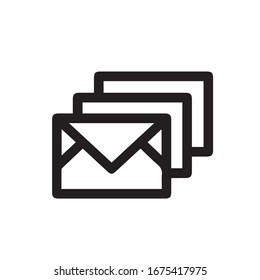 Email envelope icon trendy and modern placeholder symbol for logo, web, app, UI.