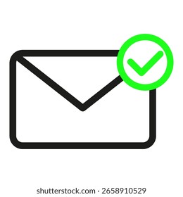 Icono de sobre de correo electrónico. Insignia de flecha de Cargar. Enviando Vector saliente. Diseño de contorno simple. EPS 10.