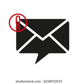 Icono de sobre de correo electrónico. Insignia de flecha de Cargar. Enviando Vector saliente. Diseño de contorno simple. EPS 10.