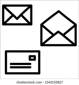 Email and envelope icon, vector illustration.
