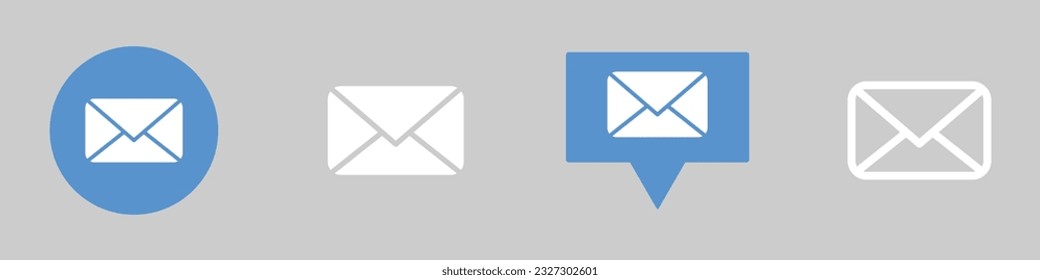 Ilustración vectorial de iconos de envoltura de correo electrónico
