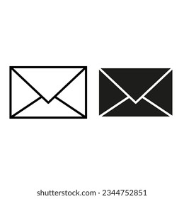 Icono de sobre de correo electrónico. Ilustración vectorial. EPS 10.