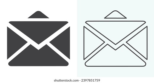 Ilustración vectorial de icono de sobre de correo electrónico. Conjunto de iconos de correo. vector de icono de correo electrónico. Icono de correo electrónico. Ilustración de sobres