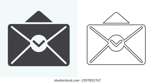 Ilustración vectorial de icono de sobre de correo electrónico. Conjunto de iconos de correo. vector de icono de correo electrónico. Icono de correo electrónico. Ilustración de sobres