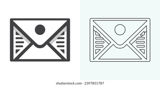 E-Mail-Briefumschlag Symbol, Vektorgrafik. E-Mail-Symbol gesetzt. E-Mail-Icon-Vektorgrafik. E-Mail-Symbol Umschlaggrafik