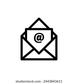 Email envelope icon vector illustration on white background