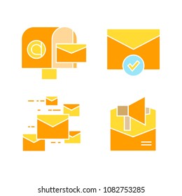 email and envelope icons