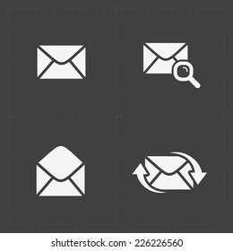 Email and envelope icons on Dark