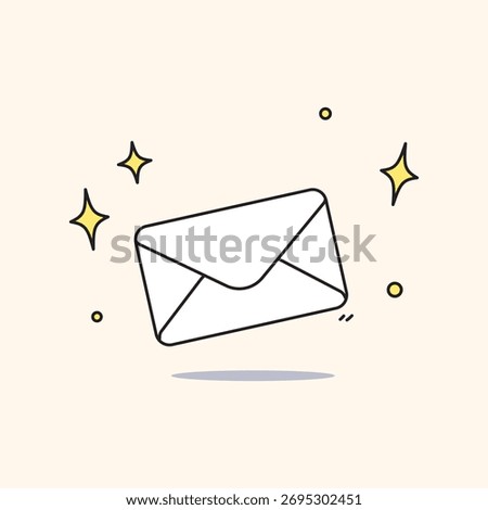 Email Envelope Illustration for Message and Communication Concept