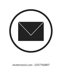 vector de icono plano de la carta de sobre de correo electrónico