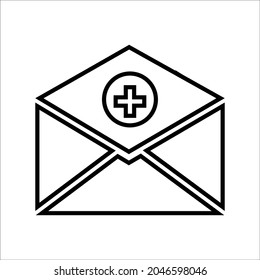 Email, envelope, letter, mail, message, new, notification outline icon.