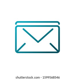 email envelope letter message communications vector illustration gradient line
