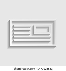 E-mail, envelope, letter sign. Paper style icon. Illustration.