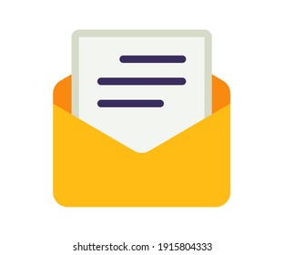 email envelope letter single isolated icon with flat style
