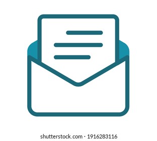 email envelope letter single isolated icon with solid line style