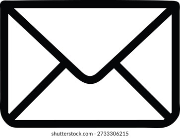 Icono de línea de sobre de correo electrónico – Símbolo de comunicación de correo.