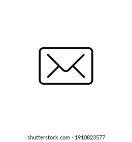 Icono de línea de sobre de correo electrónico para plantilla web y aplicación. Concepto de comunicación. Diseño de ilustración vectorial en fondo blanco. EPS 10